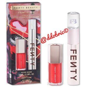 Fenty Paint It Red 2-Piece Lip Set Lip Gloss Bomb & Liquid Lipstick ☆FREE GIFT☆